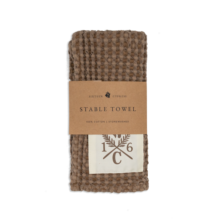 Sixteen Cypress Cotton Waffle Stable Towel