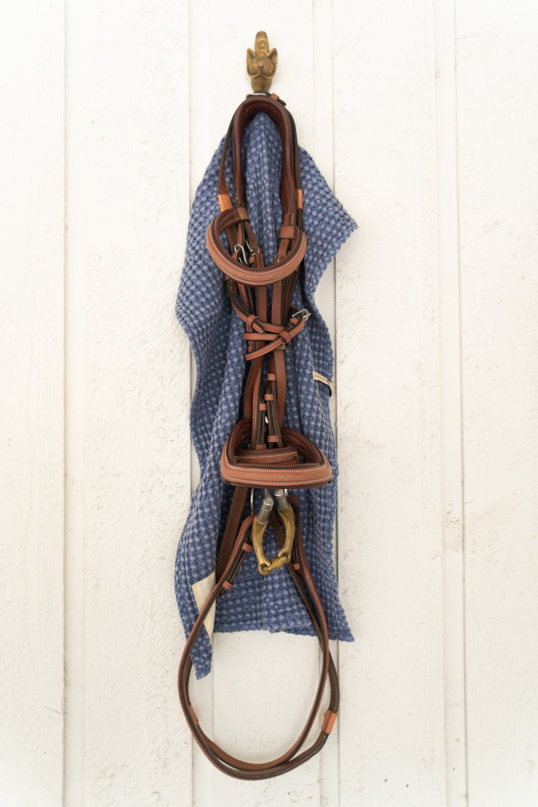 Cotton Waffle Stable Towel, Indigo