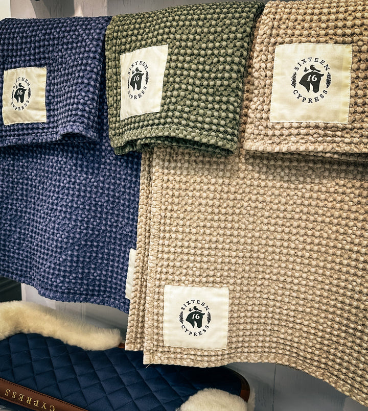 Cotton Waffle Stable Towel, Sand