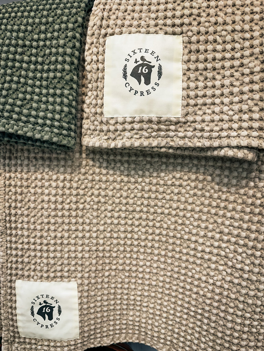Cotton Waffle Horse Drying Towel, Sand