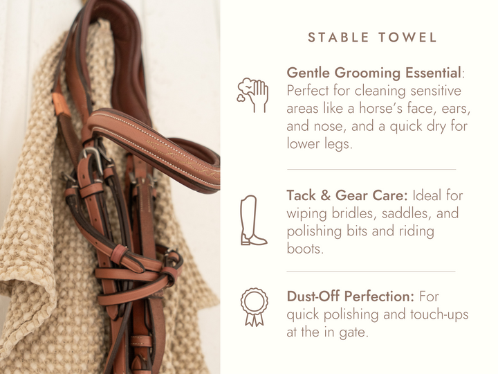 Cotton Waffle Stable Towel, Sand