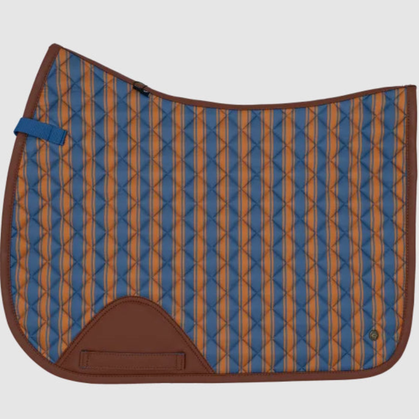 Blue and Orange Stripe Jumper Saddle Pad