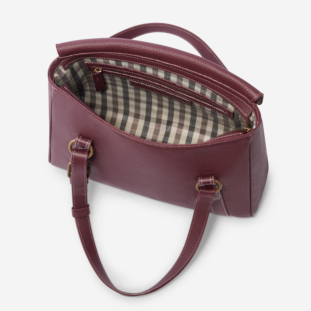 Oughton Paddock Lux Shoulder Bag in Pebbled Leather