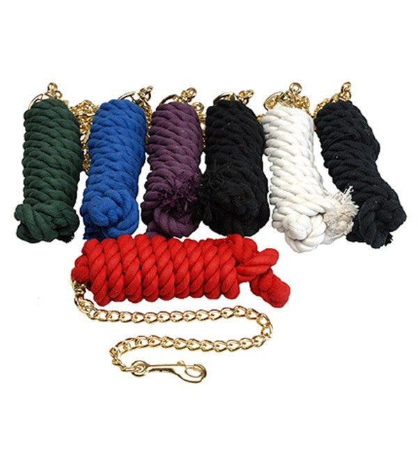 Jack's Cotton Lead Rope with Chain - The Tack Shop of Lexington