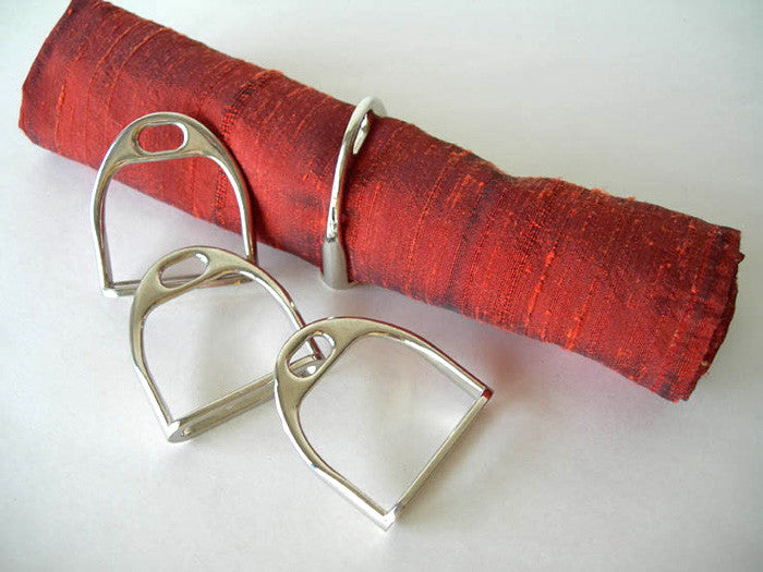 LILO Collections - Stirrups 4-Piece Napkin Rings - The Tack Shop of Lexington - 1