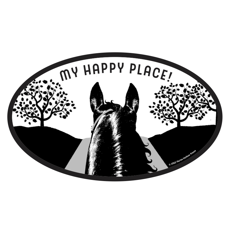 Horse Hollow Euro Oval Sticker - My Happy Place
