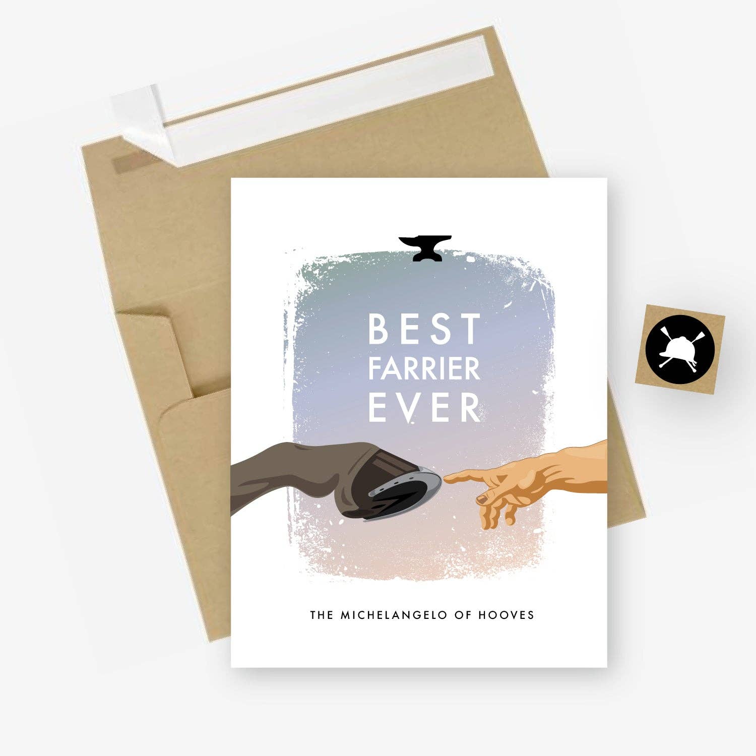 Best Farrier Ever Equestrian Greeting Card Hunt Seat Paper Co. -