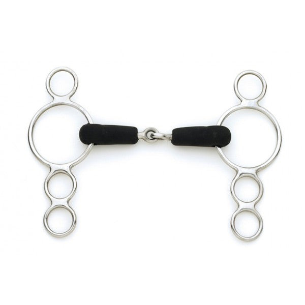 Centaur Rubber Jointed 3 Ring Gag - The Tack Shop of Lexington