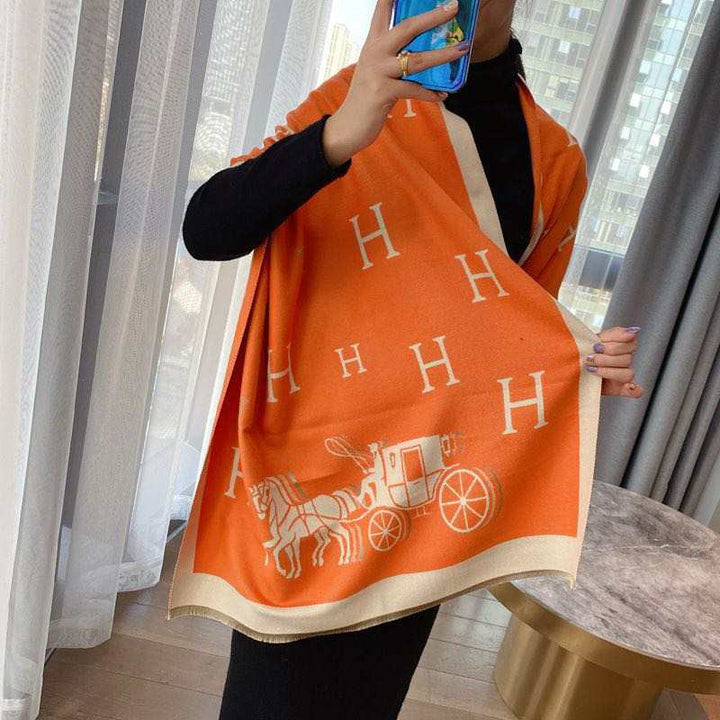Equipage - Equestrian Carriage Horse Wool Scarf