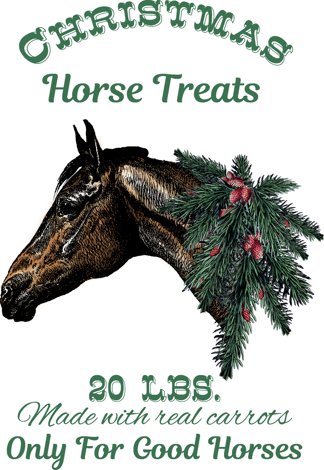 Ox Bow Decor - Christmas Horse Treat Hand Towel