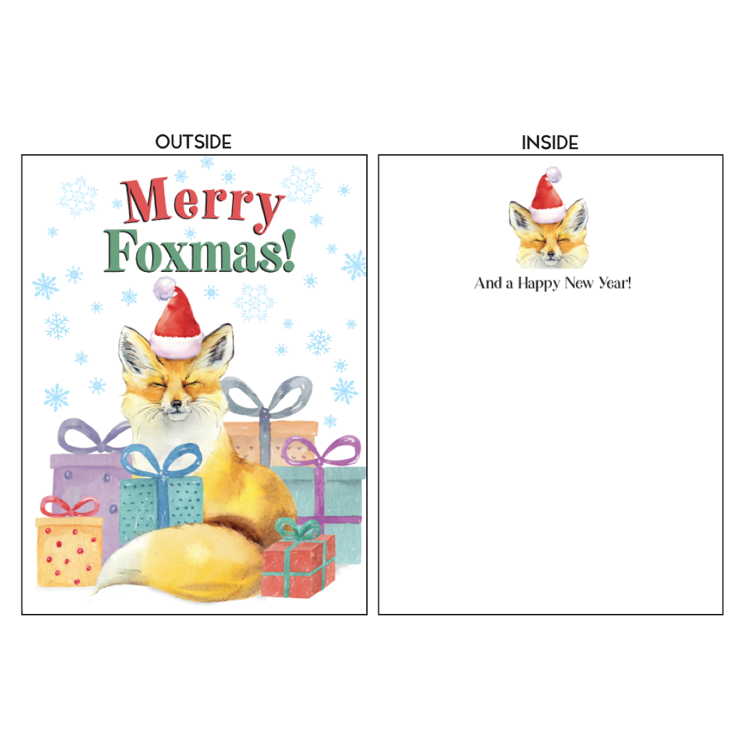 Horse Hollow Merry Foxmas Greeting Card