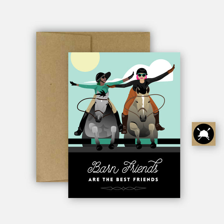 HuntSeatPaper Barn Friends Greeting Card
