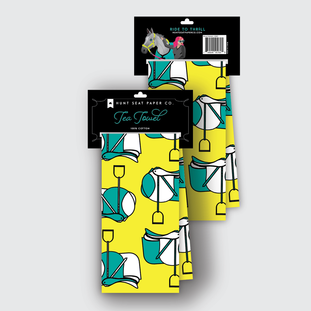 Hunt Seat Paper Co. - Jump Saddles Tea Towel