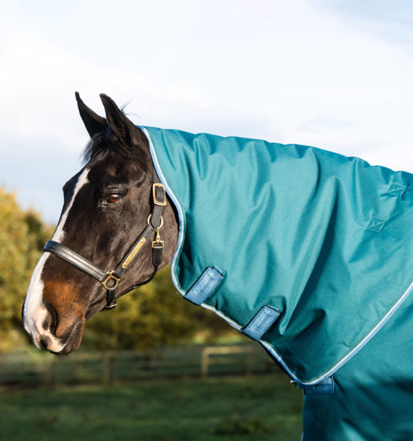 Amigo Bravo 12 Plus Turnout Blanket with Detachable Hood, Heavy Weight (400g Fill)