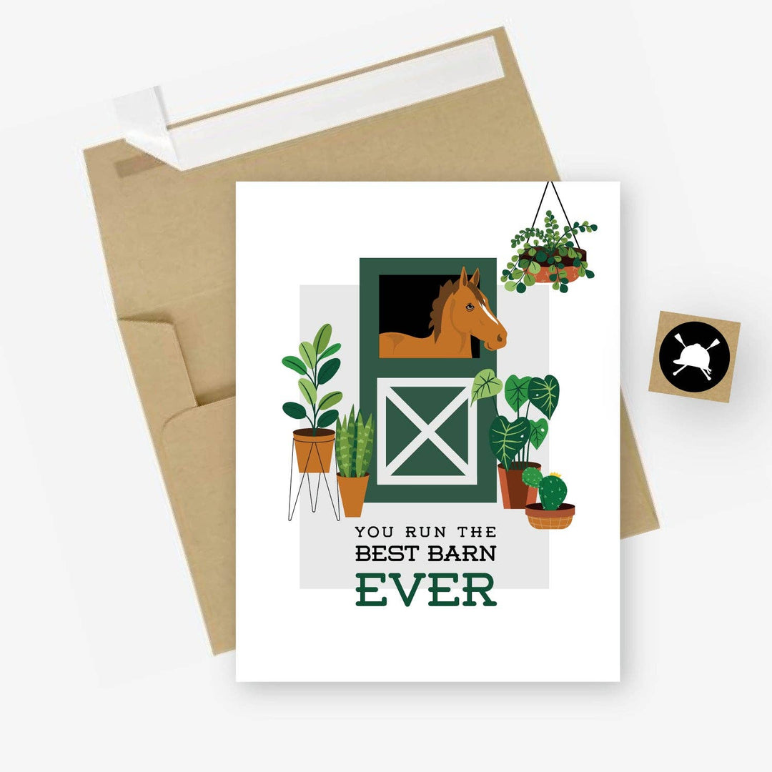 HuntSeatPaper Best Barn Ever Greeting Card