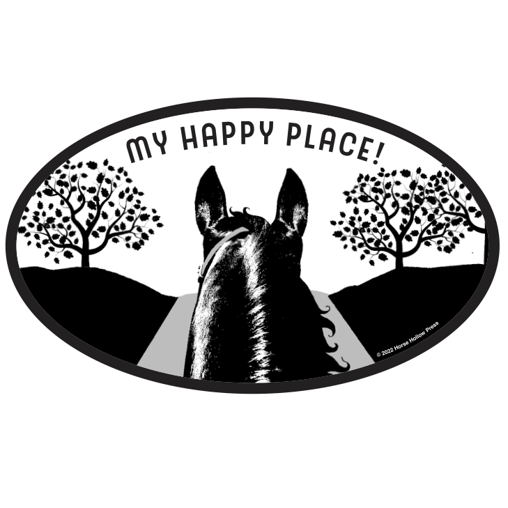 Horse Hollow Euro Oval Sticker - My Happy Place