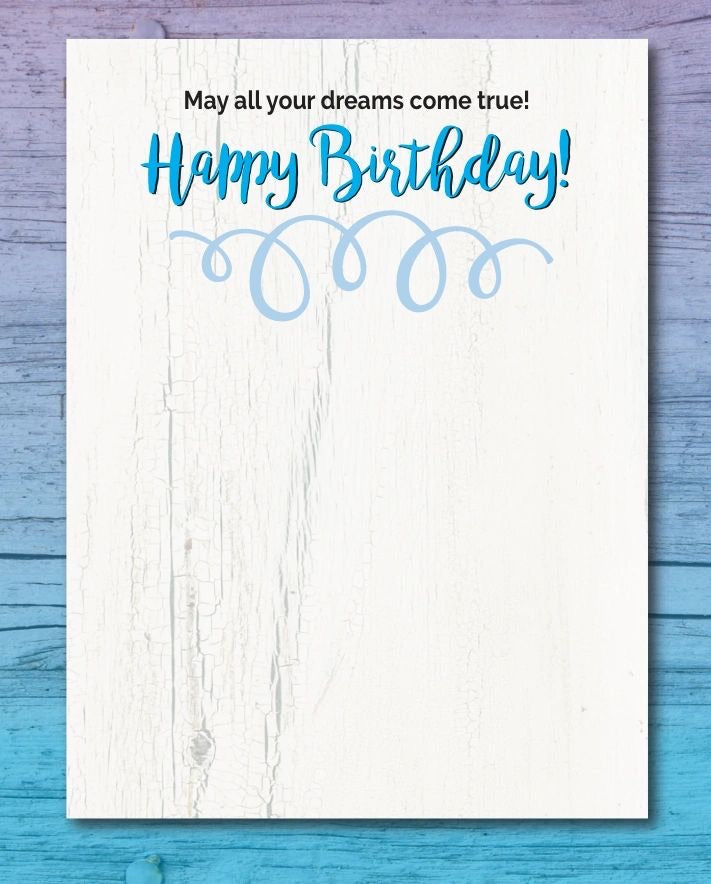 Birthday Card: Wish List