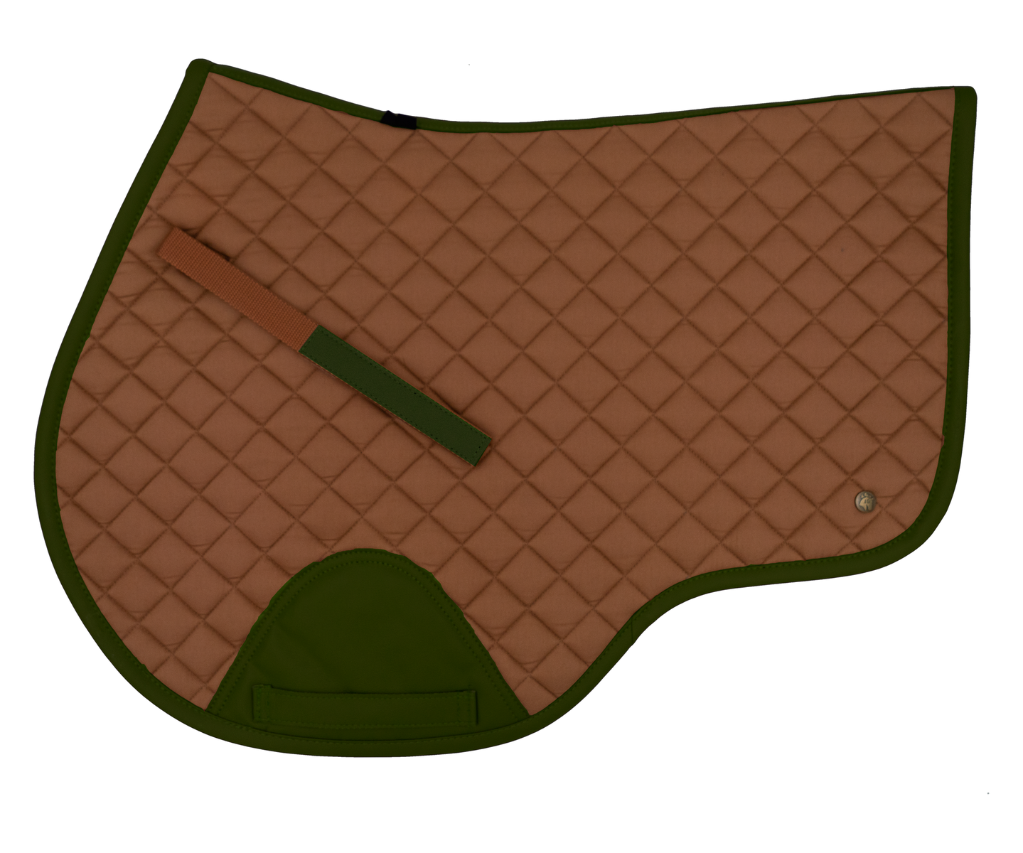 Tan and Green Close Contact Saddle Pad