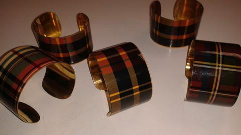 Two's Company Plaid Cuff Bracelet - The Tack Shop of Lexington